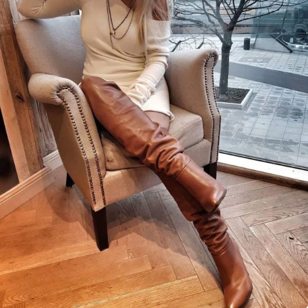 Matisse "Tasha" Cigar Brown Heeled Boots  Grommet/Pull tabs Size 8.5